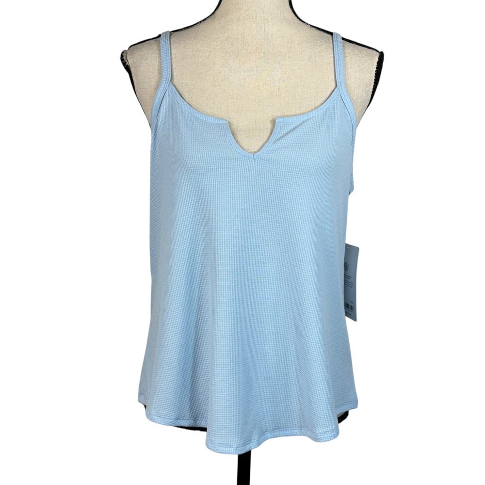 Athleta Medium Wind Down Sleep Cami Top Stretch Breathable Spaghetti Straps Blue